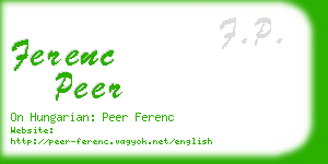 ferenc peer business card